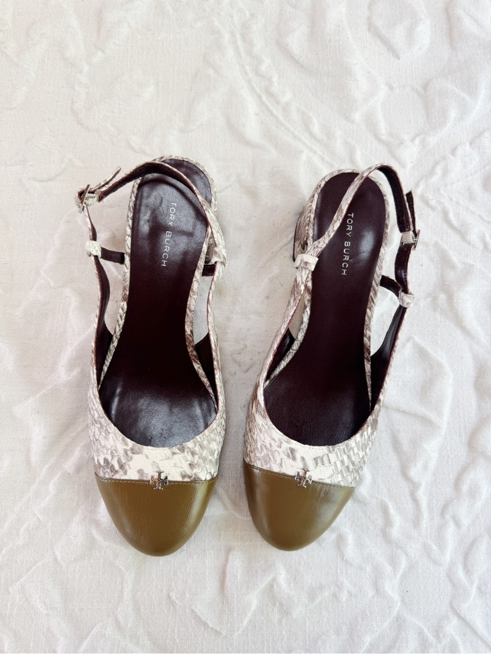 Tory Burch Cap Toe Slingback Sandal Size 7.5 - Picture 4 of 9